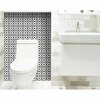 Homeroots 8 x 8 in. Black & White Pinna Peel & Stick Removable Tiles 399989